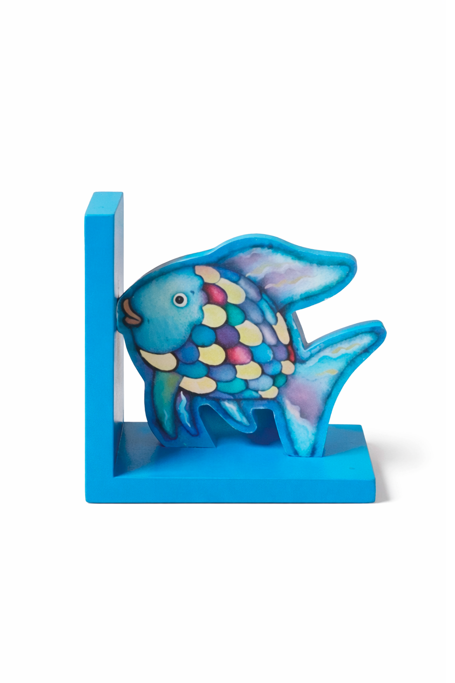 “Rainbow Fish” Wooden Bookend by Marcus Pfister