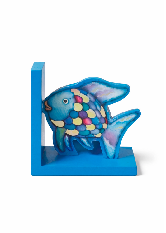“Rainbow Fish” Wooden Bookend by Marcus Pfister